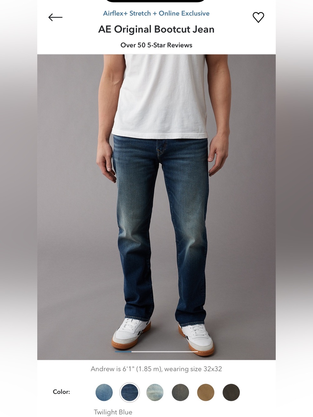 NWT American Eagle bootcut 34x32
